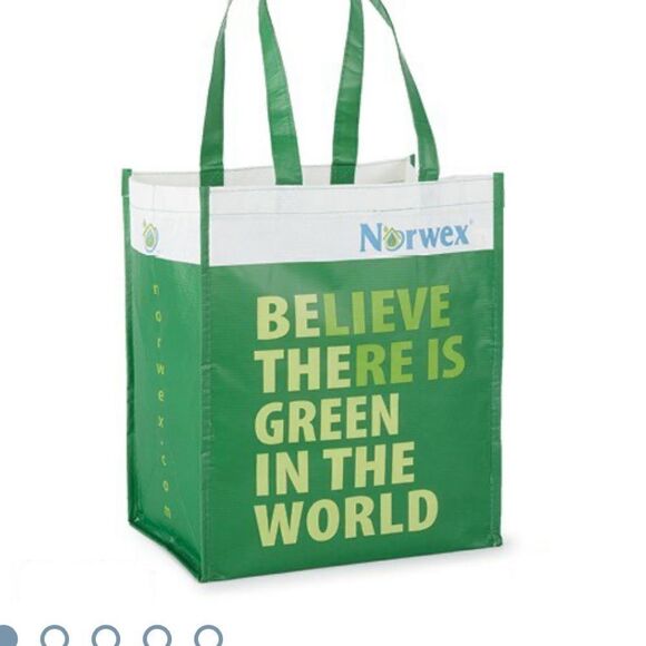 Norwex Reusable Grocery Bag with BacLock Set of 3 NWOT - Picture 3 of 10
